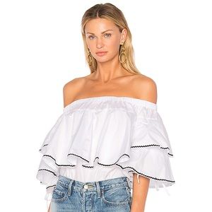 Revolve Endless Rose Ruffle Off Shoulder Top